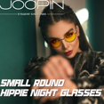 thumbnail image 2 of Gafas de visión nocturna Joopin, pequeñas, redondas, de metal amarillo, 2 of 6