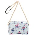 thumbnail image 2 of FORMRS Women Crossbody Purse with Chain Strap Vegan Leather Shoulder Handbag, Blue Ice Hockey, 2 of 7