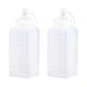 thumbnail image 1 of 2pcs Forma cuadrada Squeeze Bottles Ensalada Ensalada Botellas para el hogar (blanco), 1 of 6