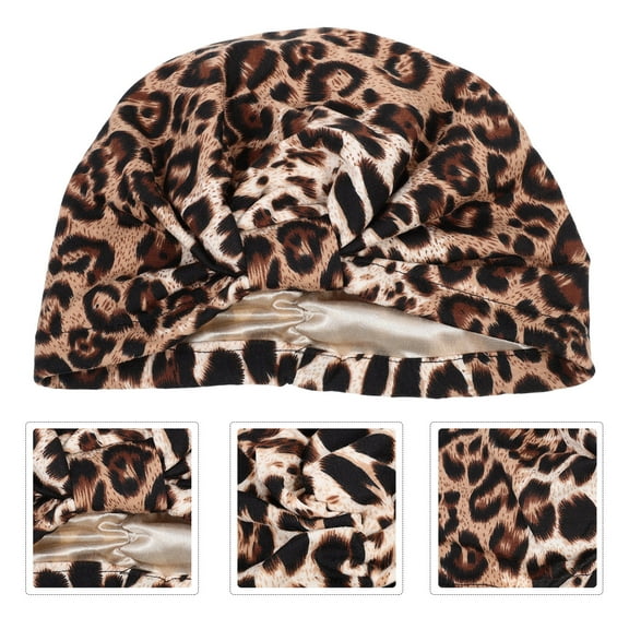 LOLIPPYY Leopard Ethnic Style Turban 1Pack Hair Protection for Sleeping Adults