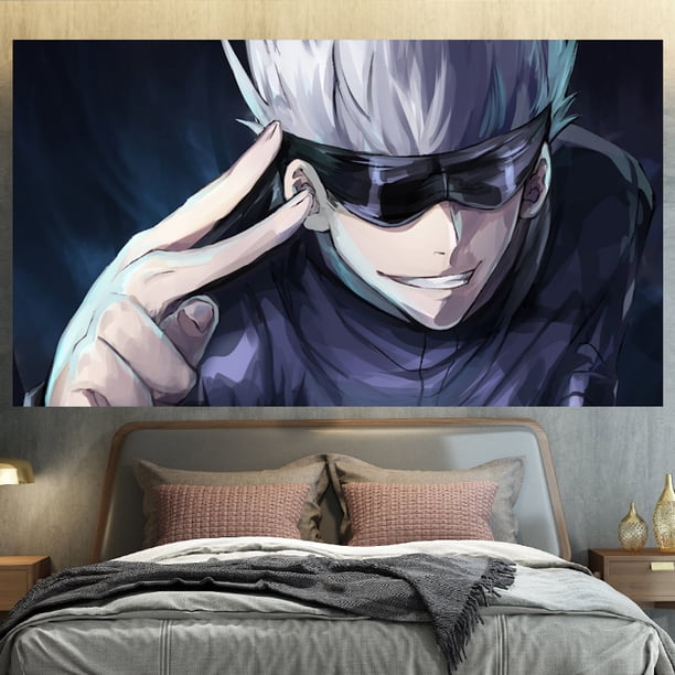 Tapiz manga de anime Jujutsus Kaisens Gojo Satoru, 75 x 100 cm