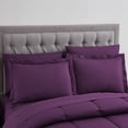 thumbnail image 2 of D.N.G. BEDDINGS Oversized Super King Size 800 Thread Count, 100% Egyptian Cotton, Plum Premium Hotal Quality, 5 Piece Box Design Striped Comforter Set, 2 of 5
