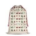 thumbnail image 2 of Christmas Bags Drawstring,Beige Christmas Santa and Train Pattern Large Xmas Christmas Gift Bags,Reusable for Xmas and New Year Party Favors and Supplies,27.6" X 19.7", 2 of 4