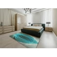 thumbnail image 5 of Ahgly Company Machine Washable Indoor Rectangle Transitional Deep-Sea Green Area Rugs, 7' x 10', 5 of 7