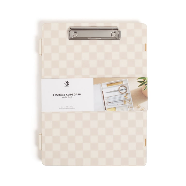 U BRANDS Storage Clipboard, Vanilla Check, 8 Compartments photo 4