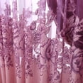 thumbnail image 4 of opvise 1Pc Flower Jacquard Tulle Window Curtain Drape Bedroom Balcony Living Room Decor Coffee, 4 of 8