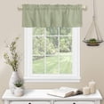 thumbnail image 2 of Kitchen Curtain Valance, Coffee Gnome Brown Short Rod Pocket Window Curtain Tiers for Bedroom, Bathroom, 2 Panel, 27.5" W x24 L, 2 of 6
