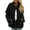 Black, variant on Women's Plaid Double-Sided Plush Patch Pocket Button Cardigan Casual Top Jacket for Fall and Winter, Warm and Soft, Winter Clothes for Women,Pink,L