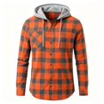 thumbnail image 6 of Frnrwgo Men's Plaid Hooded Shirt Jacket Lightweight Breathable Button Up Casual for Daily Outdoor, 6 of 6