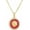 Gold / Red, variant on Hip Hop Iced Lion Head Mini Medallion Gold and Black Tone 14K Plated Pendant 20" Cuban Chain Necklace CP 282