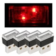 thumbnail image 2 of 4PCS Mini USB Car Interior Light Ambient rojo Cola Luz LED para el interior del automóvil USB, 2 of 8