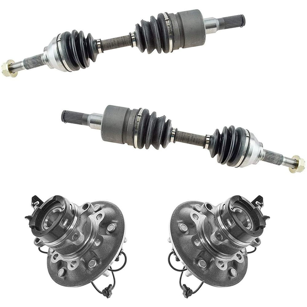 4PC Front CV Axle Drive Shaft & Front Wheel Hub Bearing Assemblies for 20042008 Chevy Colorado