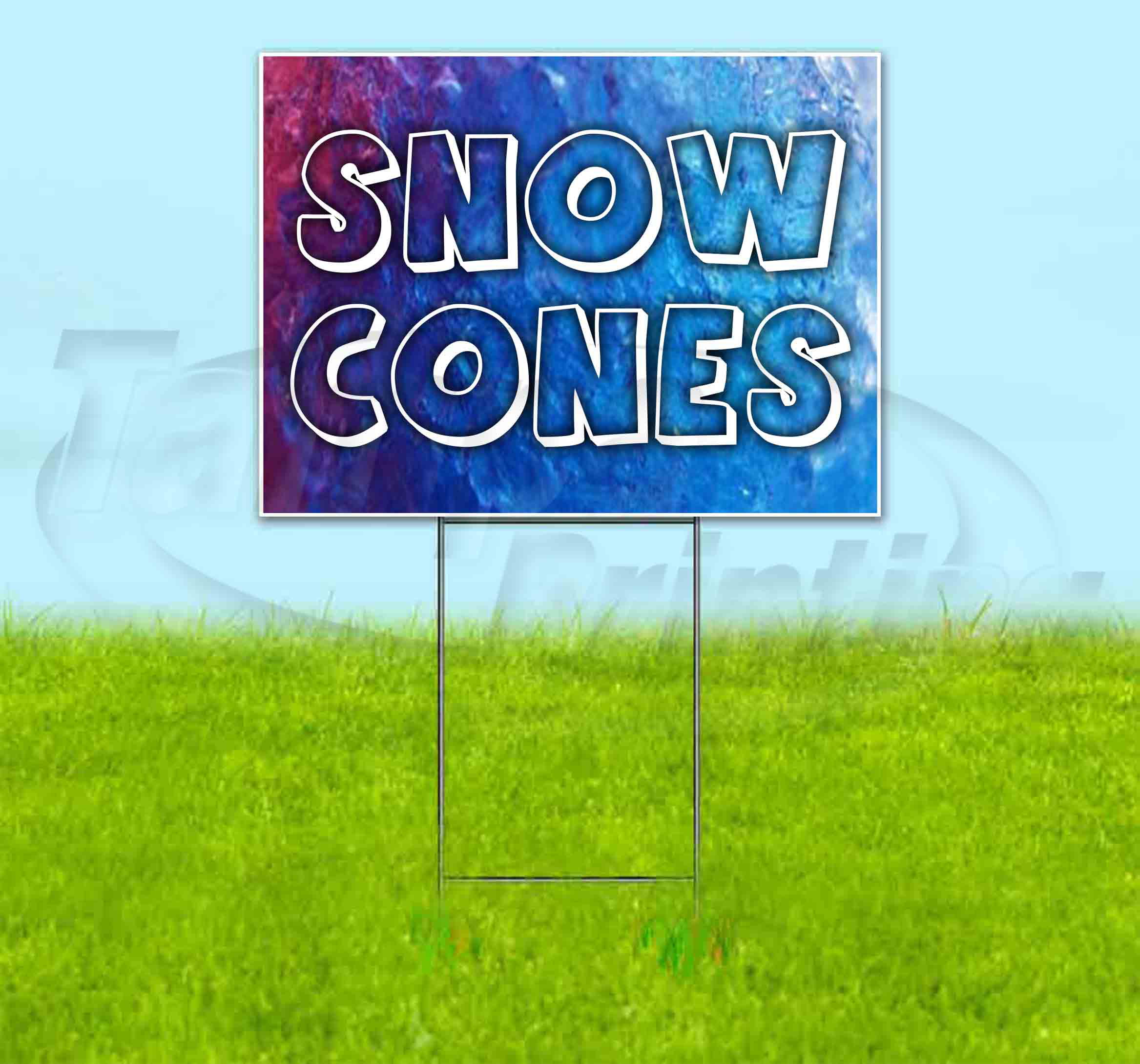 8" X 12" Concession Stand  25% OFF 3 OR MORE! SNOW CONES Coroplast SIGN New 