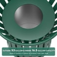 thumbnail image 5 of Gaonala Outdoor Metal Slatted Trash Can 30 - 52 Gallon Commercial Grade with Removable Inner Bin Waste Receptacle in Park School Beach Patio(Green), 5 of 7