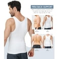 thumbnail image 4 of 2 Packs Compression Shirt Men Slimming Undershirt Body Shaper Vest, Gynecomastia Compression Tank Top, Shapewear Tummy Control, 4 of 6