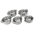 thumbnail image 1 of Stainless Steel Cookware Set, Rustproof 2 Ear Handle Stainless Steel Pot Set 5pcs with Lids for Kitchen, 1 of 7