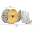 thumbnail image 4 of Vickerman 2.5" x 10 yard Silver and White Squares Christmas Ribbon, 4 of 4