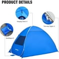 thumbnail image 5 of Beach Tent Sun Shelter for 3/4 Person, Portable Beach Umbrella Cabana, 5 of 6