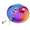 thumbnail image 4 of Plateau de Service, Plaque de Plateau de Service en Acier Inoxydable Delaman pour Set de Thé Fruits Bonbons Alimentaire Bijoux Serviette 1PC (Coloré), 4 of 8