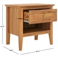 thumbnail image 3 of SAFAVIEH Sondra Traditional 2 Drawer Nightstand,Oak/Gold, 3 of 14