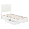 thumbnail image 3 of AFI Aveline Twin XL Platform Bed with Matching Footboard & Storage Drawers, White, 3 of 13