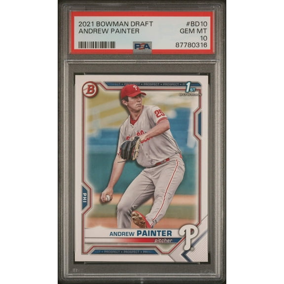 Graded 2021 Topps Bowman Draft Andrew Painter #BD10 Rookie RC Baseball Card PSA 10 Gem Mint