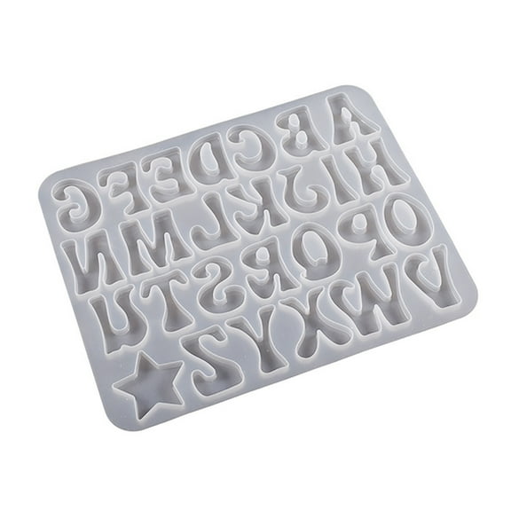 Silicone Alphabet Molds Number Letter Molds Epoxy Resin Molds for DIY Craft Birthday Party Wedding Home Decorations