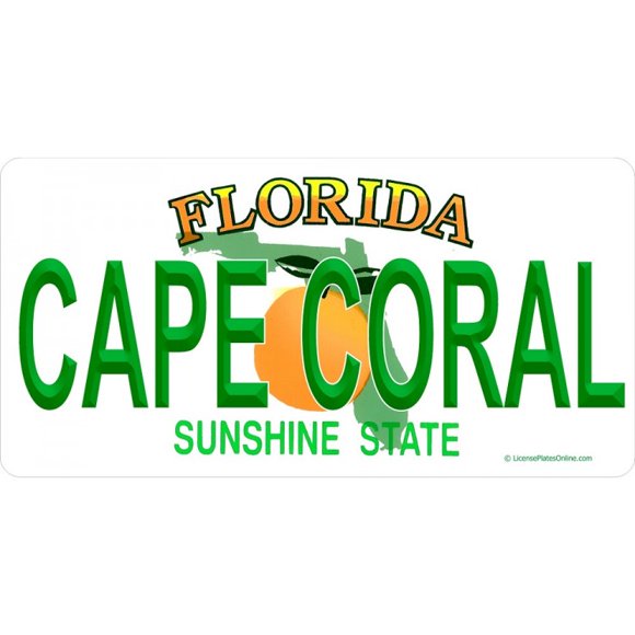 Florida Cape Coral State Look a Like Photo License Plate