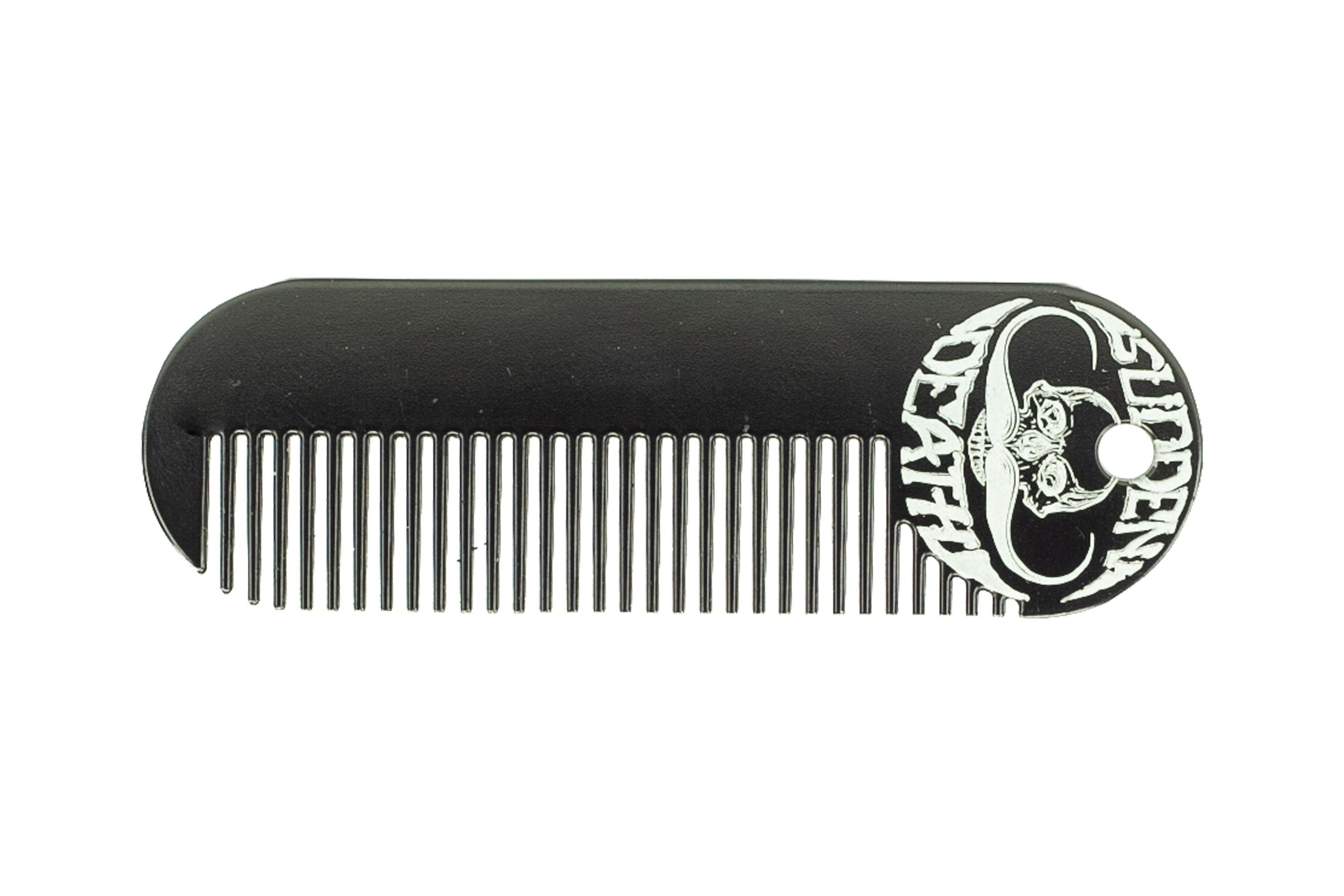 Beard Comb Or Fine Tooth Mustache Pocket Stainless Steel Metal Powder