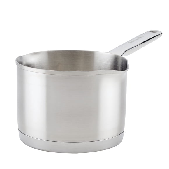 Cacerola KitchenAid con base de 3 capas de acero inoxidable, 1,5 L