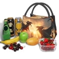 thumbnail image 3 of Easygdp Castle Cool Fire Dragon Bolsa de Almuerzo Insulada Reutilizable, Bolsa de Mano y Bandolera para Oficina, Trabajo, Viajes, 3 of 6