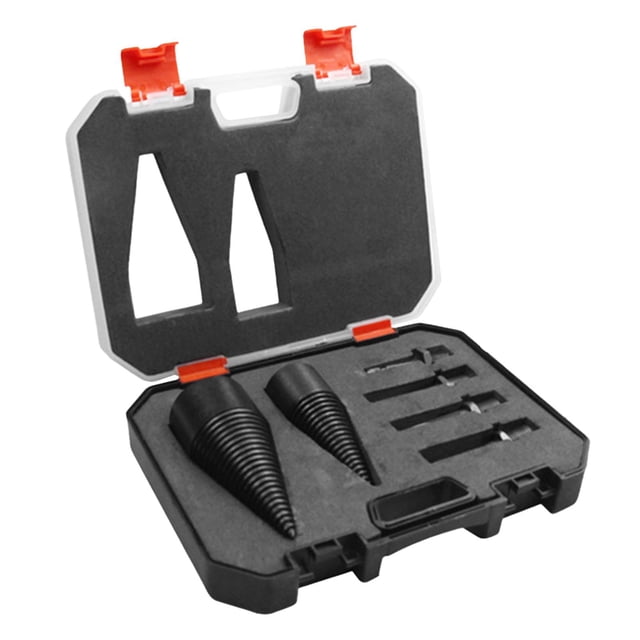 Brocas para troncos de 6 uds., broca divisora para leña, 32/40mm, destornillador de cono, broca divisora para leña de alta resistencia para exteriores Cola broca para partir troncos