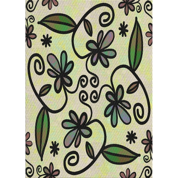 Ahgly Company Indoor Rectangle Patterned Mocha Brown Abstract Area Rugs, 2' x 3'