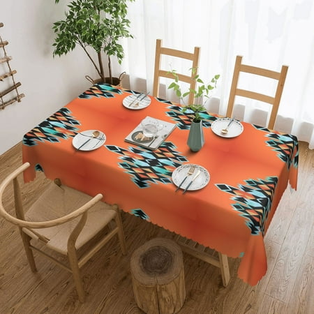 

Tablecloth Native Indian Aztec Pattern Table Cloth For Rectangle Tables Waterproof Resistant Picnic Table Covers For Kitchen Dining/Party(54x72in)