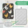 thumbnail image 3 of Pot Holders Set of 2 Heat Resistant 338℉ Kitchen Oven Gloves Potholder Cooking Baking Microwave Mitts Cute Chicken, 3 of 7