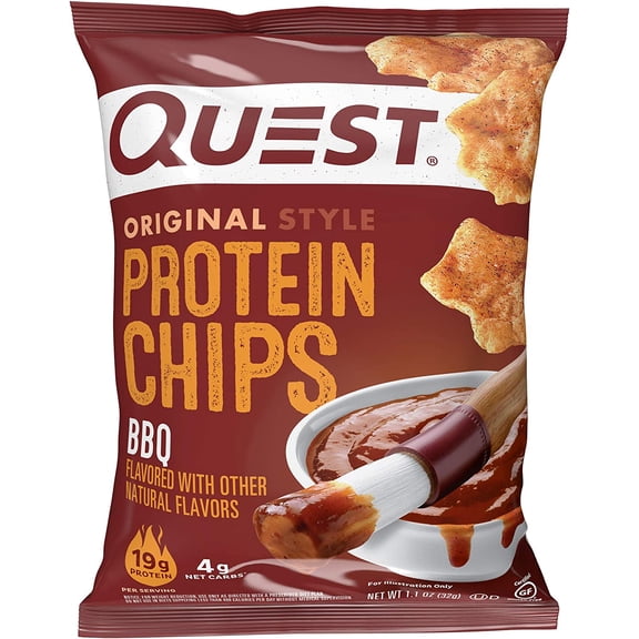 Quest Nutrition Protein Chips, BBQ, High Protein, Low Carb, 12 Count