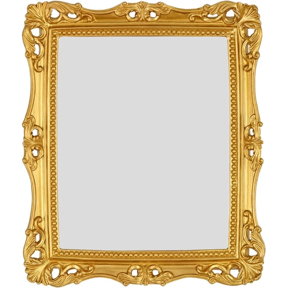 Square Wall Mirror Vintage Mirror Gold Mirror 11.8x9.8 inch