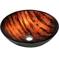 thumbnail image 5 of Novatto MIMETICA NSFC-025136ORB Brown/Copper Painted Glass Vessel Bath Sink Set w/ Faucet, Drain and Mounting Ring, Oil-Rubbed Bronze, 5 of 11