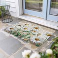 thumbnail image 2 of White Daisy Doormat Outdoor Entrance 16"x24", Vintage Botanical Spring Floral Summer Absorb Moisture Dirt Door Mats, Non-Slip Rubber Backing Floor Mats Indoor, Low-Profile Front Door Rugs, 2 of 9
