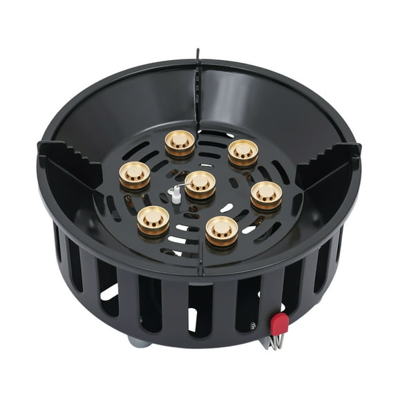 Portable Camping Stove with 3 Adapters - 72,000 BTU Outdoor Burner - Windproof Gas Stove for Hiking, Backpacking & Picnics - Compatible with Propane/Butane Canisters