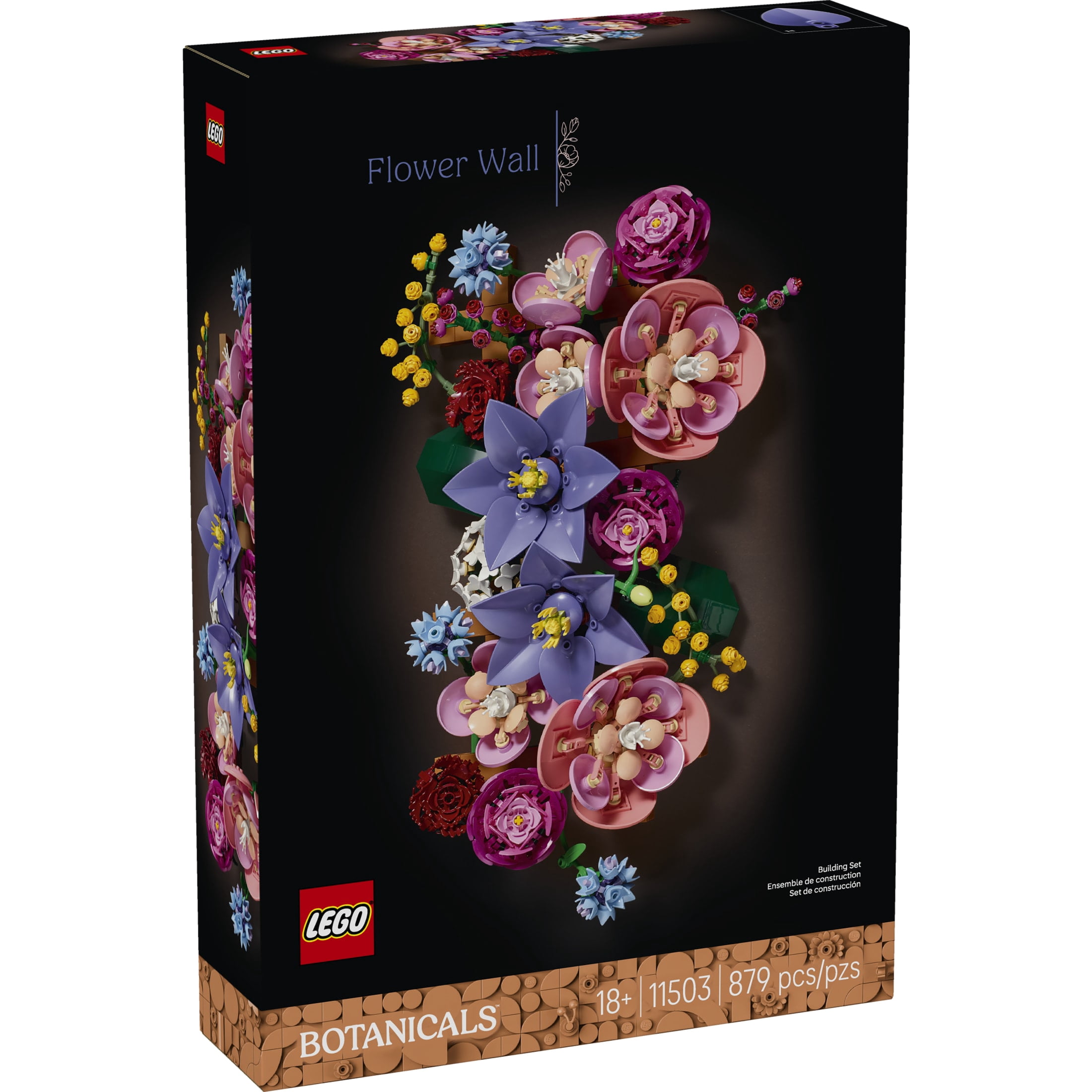 LEGO Botanicals Flower Wall - Building Set for Adults, Ages 18+ - Artificial Plants & Flowers for Home Office or Bedroom Decor - Gift for Housewarming - 11503