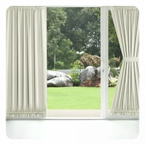 AUQ 2 Panel French Door Curtains With Rod Pocket Tieback Indoor Sun Blocking Grommet Curtains Thermal Blackout Curtain for Window Kitchen Patio Doors 25*72 Inch