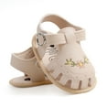 thumbnail image 2 of eileial Baby Boys Girls Sandals Summer Baby Wedding Dress Flat Shoes Crib Shoes First Walkers Prewalkers Shoes,Beige 5, 2 of 4