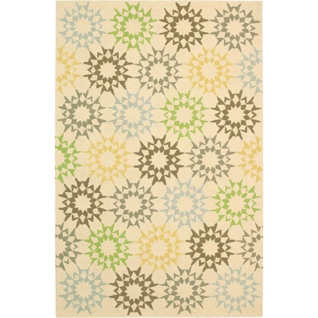 Safavieh Martha Stewart 3'9" X 5'9" Handmade Cotton Pile Rug in Creme
