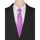 thumbnail image 5 of CORBATA PREATADA CON CREMALLERA PARA HOMBRES INSPIRADA EN CHIC, COLOR SÓLIDO, FORMAL Y CASUAL, BRILLO DE SATÉN, VIOLETA CLARO, 5 of 5