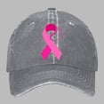 thumbnail image 2 of Women's Breast Cancer Awareness Month Printed Washed Baseball Cap Outdoor Sports Hat, 2 of 6