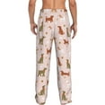 thumbnail image 3 of Goofa Star Cute Dog Printed Soft Pajama Pants for Men, Wide Leg Comfy Casual Lounge Yoga Pants-Small, 3 of 9