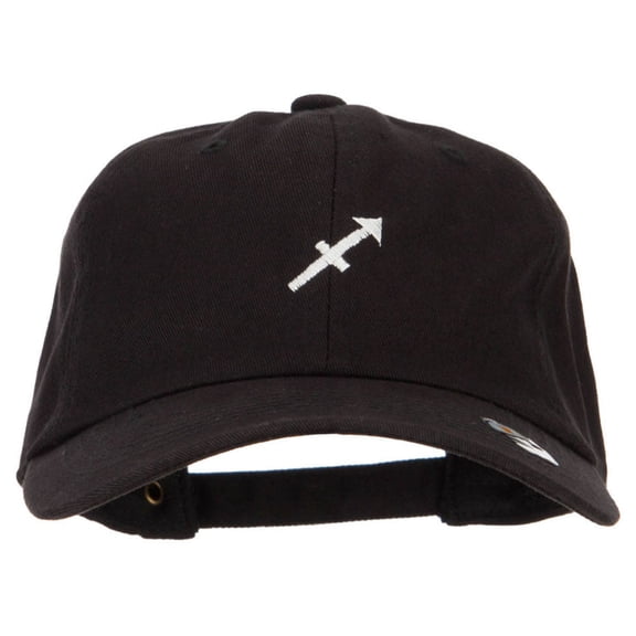 Sagittarius Zodiac Sign Embroidered Unstructured Cap - Black OSFM