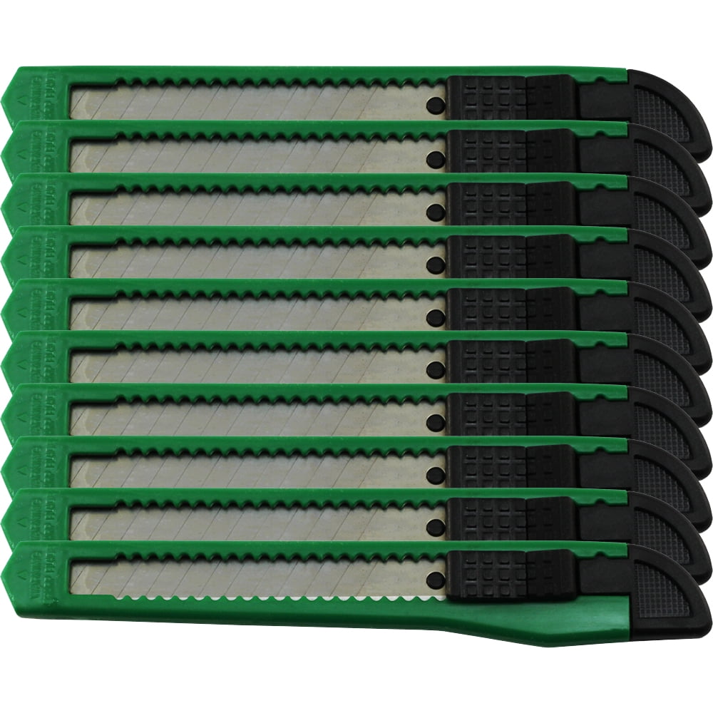 10x Bulk Small Green Utility Knife Box Cutter Snap Off Blade 9MM Blade