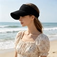 thumbnail image 5 of Ponytail Visor Hat for Women | Wide Brim Sun Protection Cap | Breathable Open Top, Quick Drying Fabric, Sweat Absorbent Band, Adjustable Fit, Summer Beach Activewear, 5 of 7